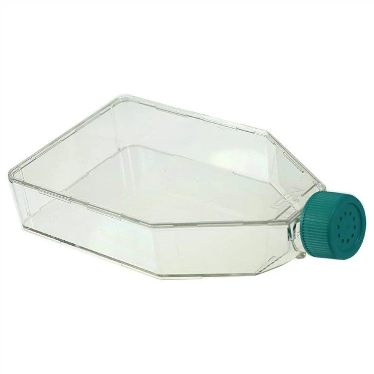 لیبارٹری پلاسٹک سیل کلچر فلاسک 500ml 125ml 250ml 1000ml مربع
